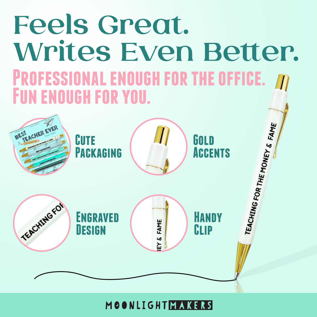 Moonlight Makers – Großhandel Stift – Best Teacher Ever - Stiftset – Geschenk zur Lehreranerkennung4