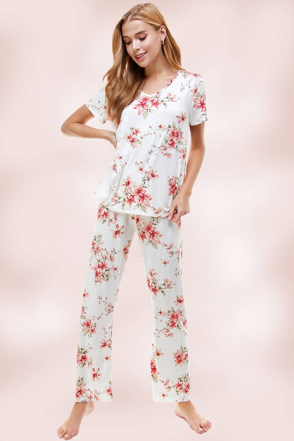 MILEY + MOLLY - Wholesale Lounge Set - Women's - LOUNGEWEAR SET FOR WOMEN'S FLORAL PAJAMA8