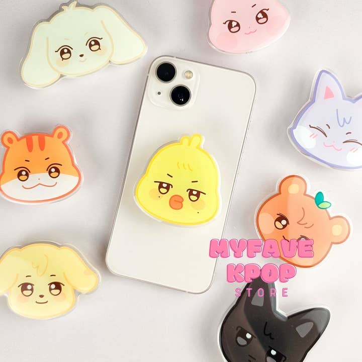 MyFaveKpop Store – wholesale Scrunchie - Women’s – Aniteez Acrylic Phone Grip Holder Kpop Gift For Fans Atiny