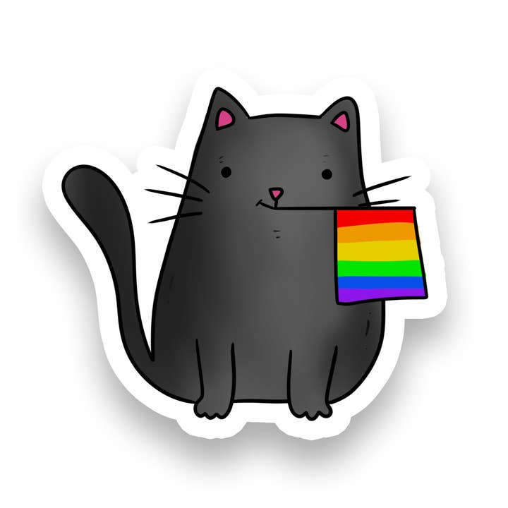 Rebel and Siren Stickers - Wholesale Sticker - Rainbow Pride | Cat | LGBTQ | Waterproof Sticker | 2.5"