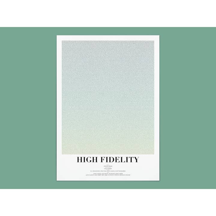High Fidelity Movie Script Art Poster with Screenplay for wholesale by Fade Out Prints