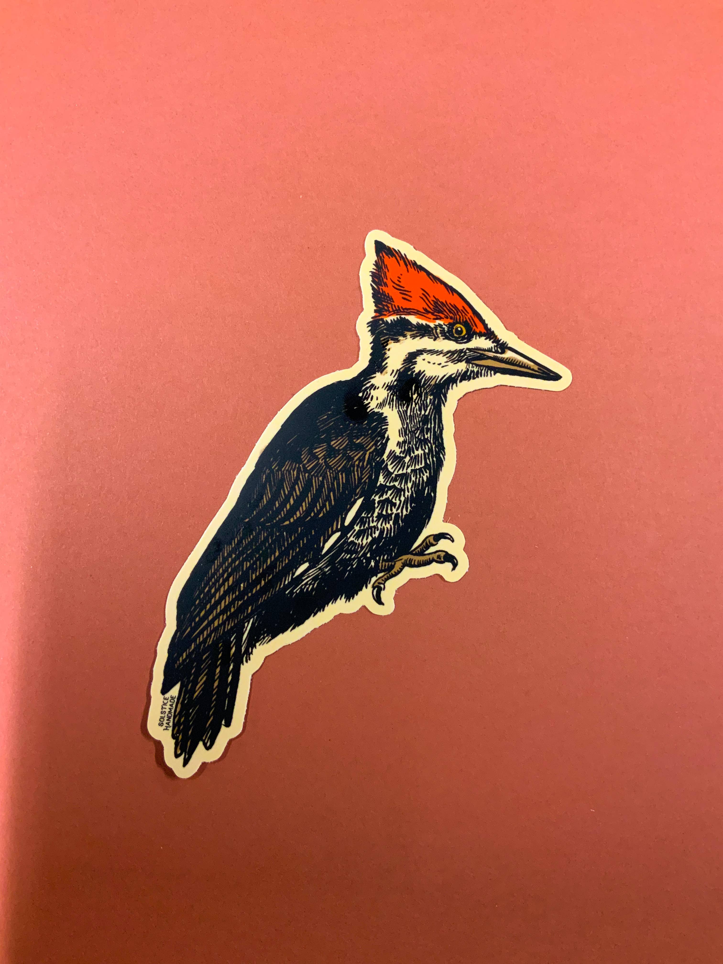 Solstice Handmade – wholesale Sticker – Pileated Woodpecker Sticker
