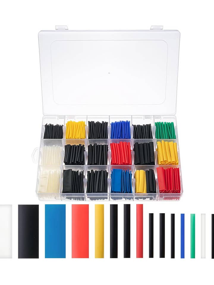 Bates- Wire Heat Shrink Tubing Kit, 11 Sizes, 2:1 Ratio for wholesale by Bates Choice