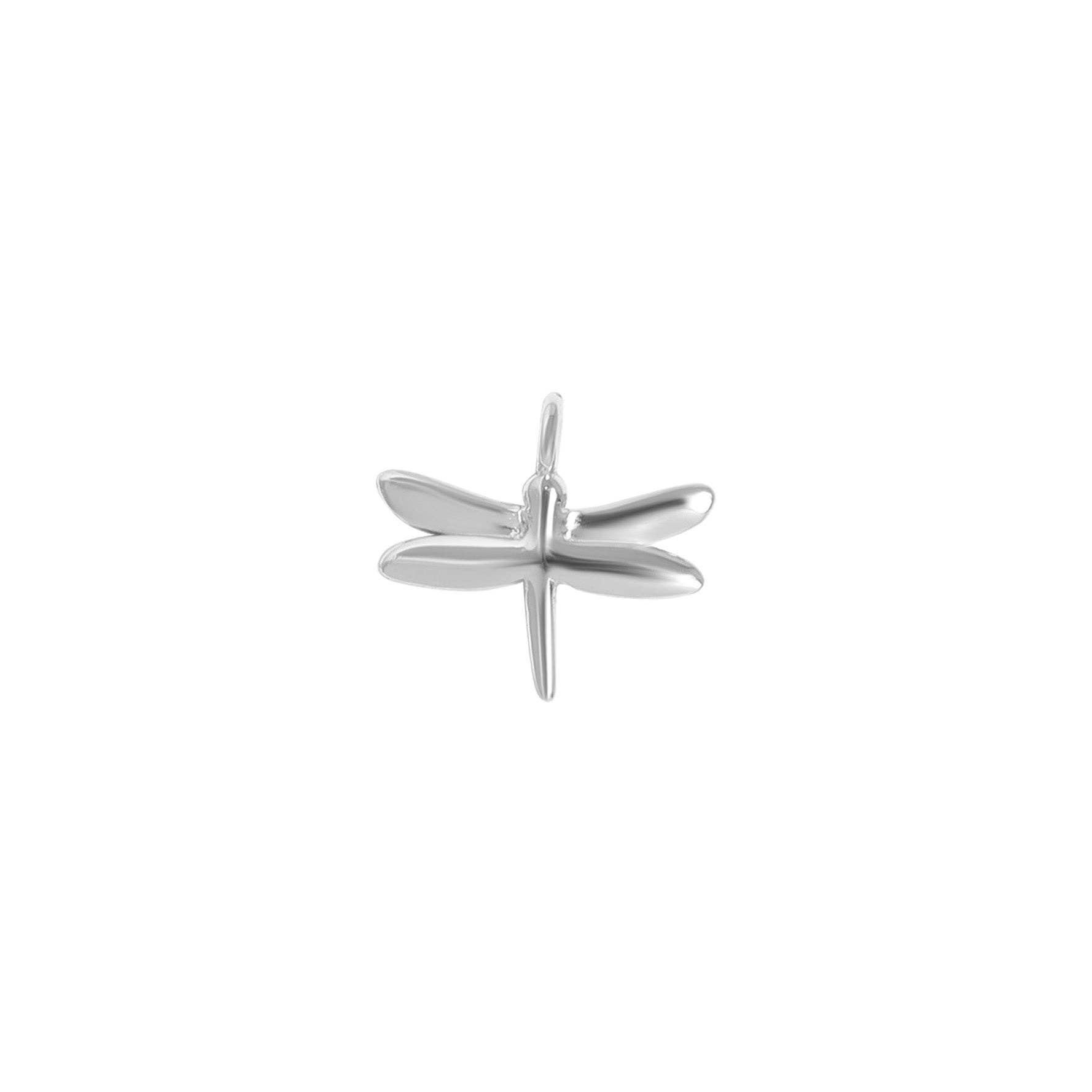 WJW - Wholesale Individual Charm/Pendant - Sterling Silver / Gold Dragonfly Charm for Permanent Jewelry0
