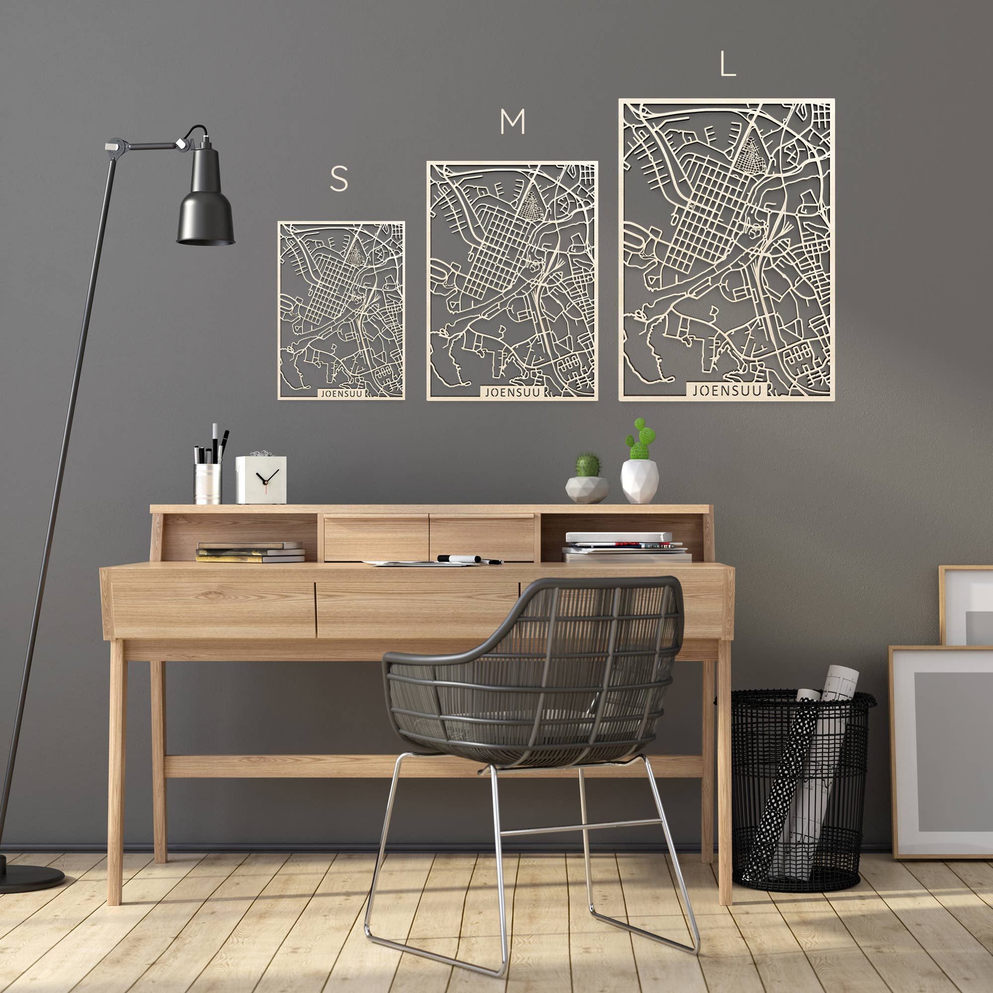 Papurino - Wholesale Wall Accent - Wooden city map, Germany Dresden3