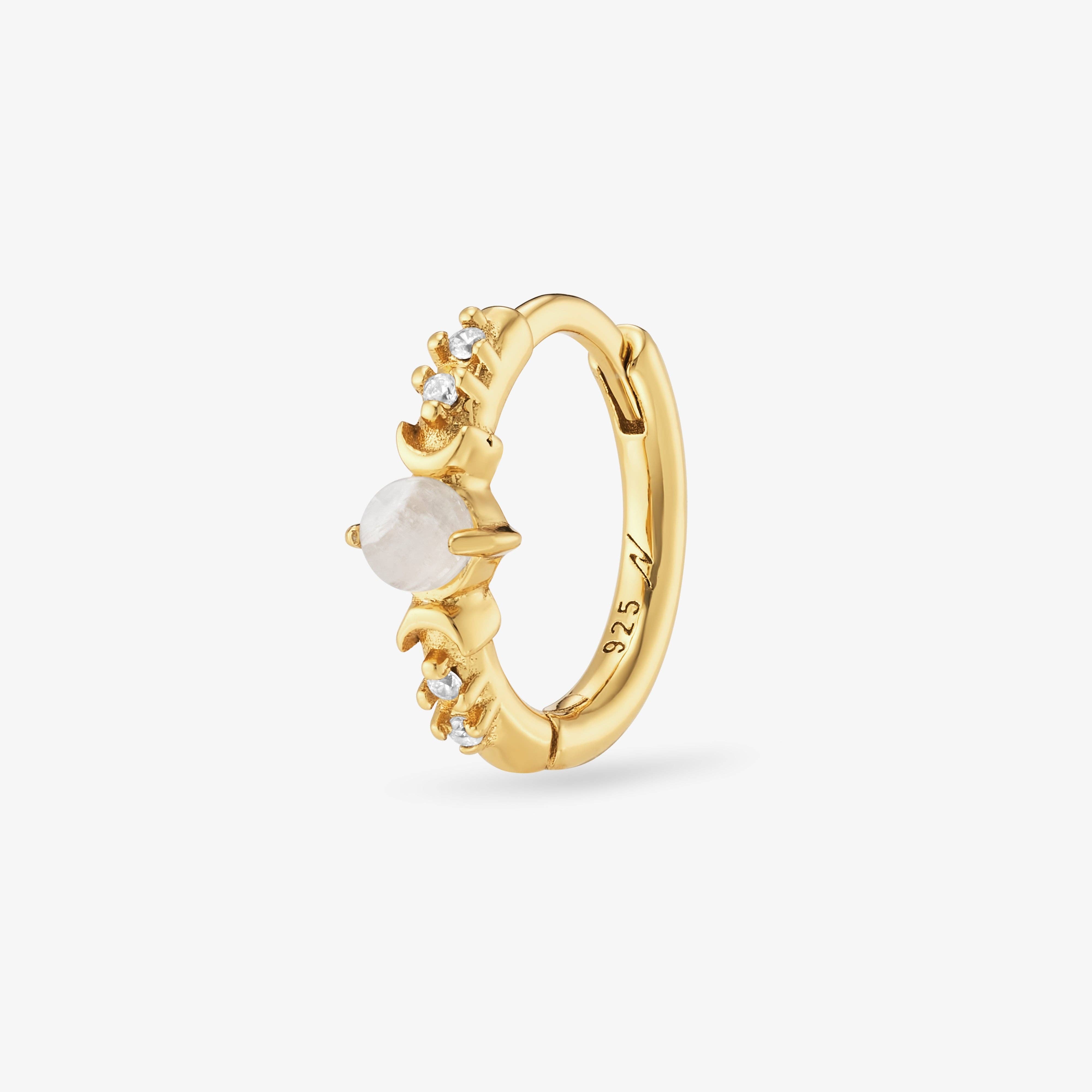 Nébuleuse Bijoux - Wholesale Single Earring - Elena Moonstone0