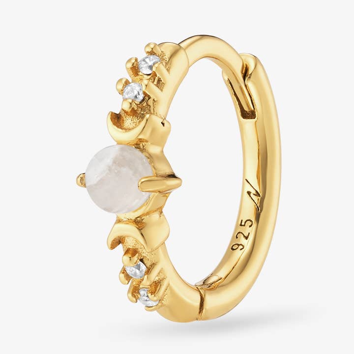 Nébuleuse Bijoux - Wholesale Single Earring - Elena Moonstone0