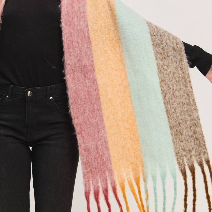 MiMi Wholesale - Wholesale Scarf - Women's - MS0452 Solid Brushed Fringe Scarf19