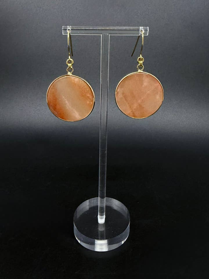 Nebulae Trace Earrings - Pink Aventurine for wholesale by Lawless