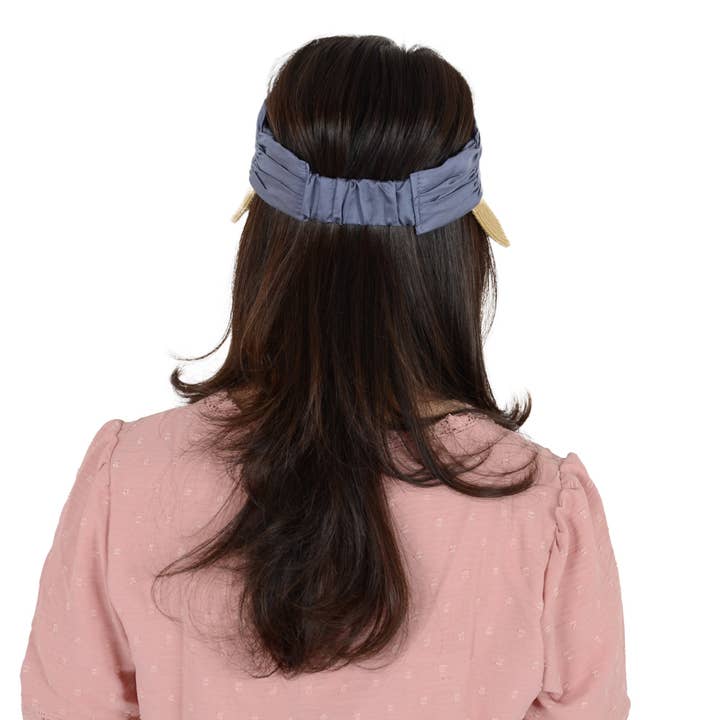 AK Brand - Wholesale Visor - Women's - Straw Sun Visor Wide Brim Adjustable Band Lightweight Hat12