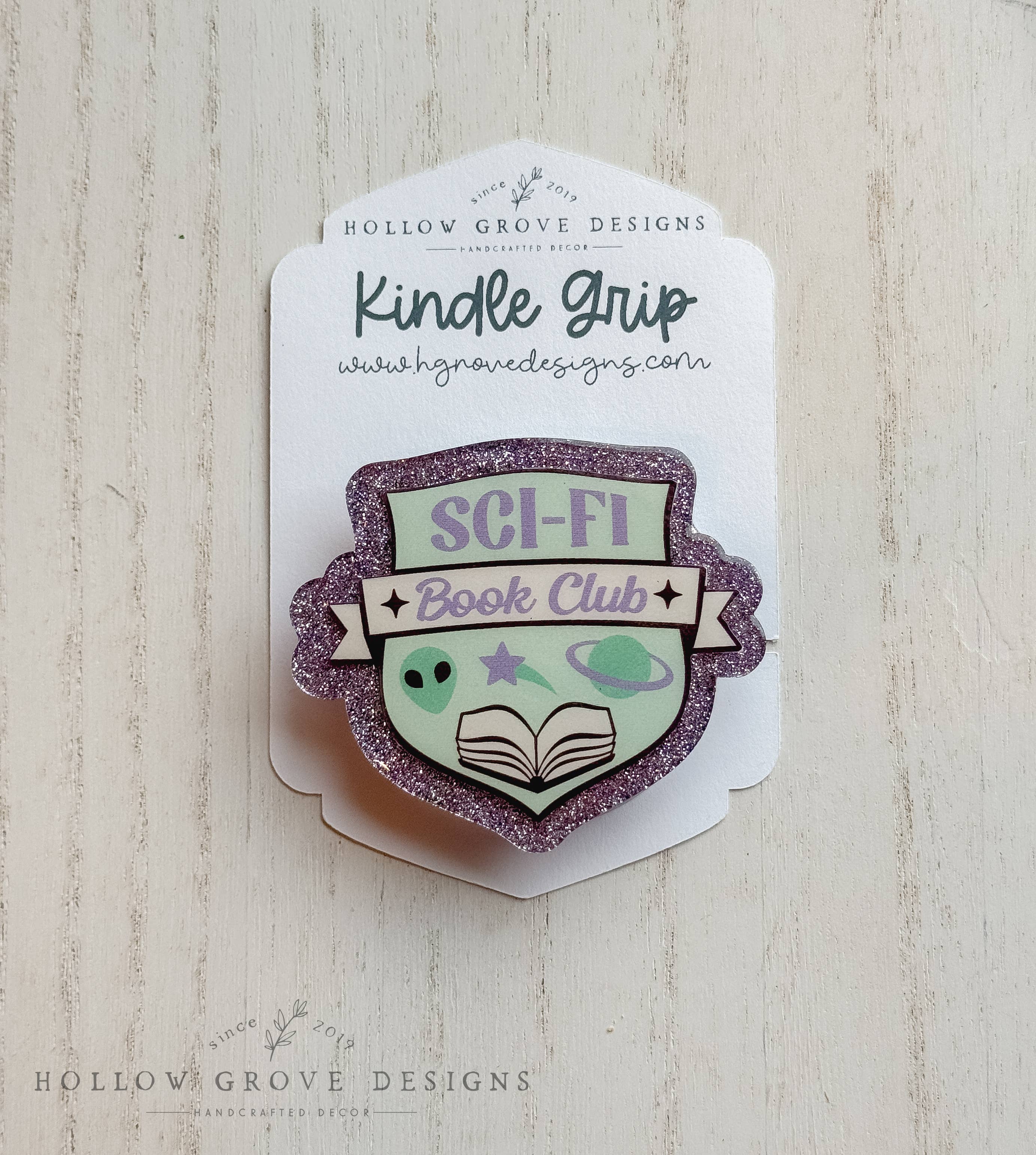 Hollow Grove Designs - Wholesale Phone Grip - Reading Tropes Device Grip6