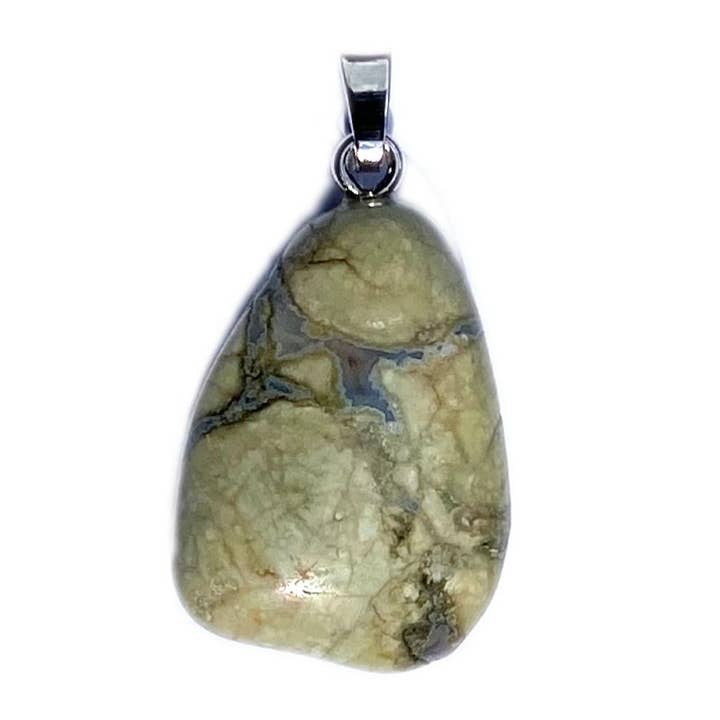 Pendentif agate Thunderegg Australie A (pierre d'amulette) boucle argent 925 pour la vente par La Boîte à Cailloux
