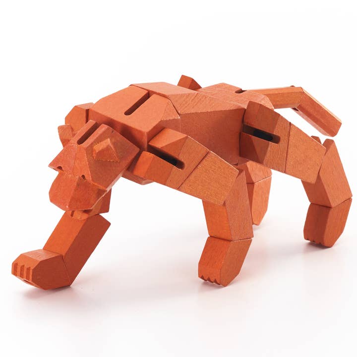 Yoshiaki Ito Design - Wholesale Wood Toy - Kids - Morphits ® Tiger Wooden Toy: Roaring Adventures Await in our5