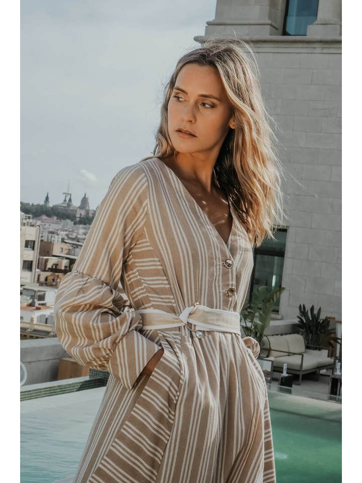 Koshka Paris – Engroshandel Kjole - Dame – Beige Toscana kjole1