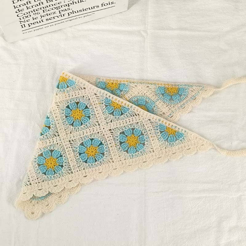 MKS America - Wholesale Bandana - Women's - Cherry Strawberry Floral checkered Crochet Bandana -56colors18