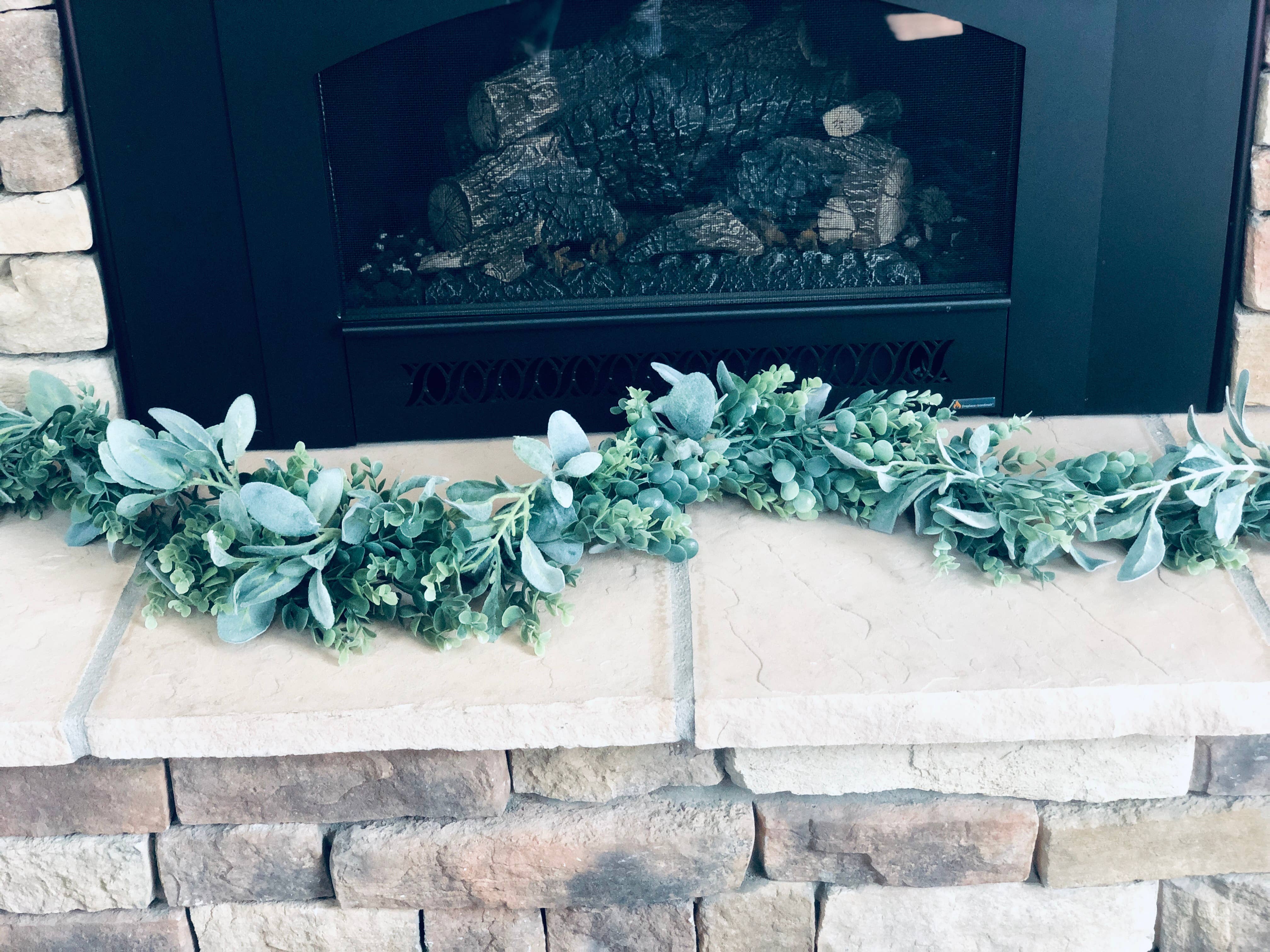 The Little Rustic Farm - Wholesale Bunting/Garland - Artificial eucalyptus and lambs ear garland2