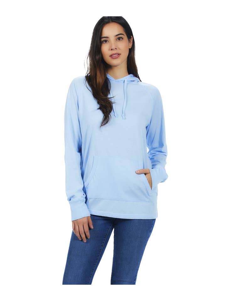 U.S. Apparel - Wholesale Hoodie – Women's - Unisex Fit Jersey Hoodie - Light Garment Burnout Raglan19