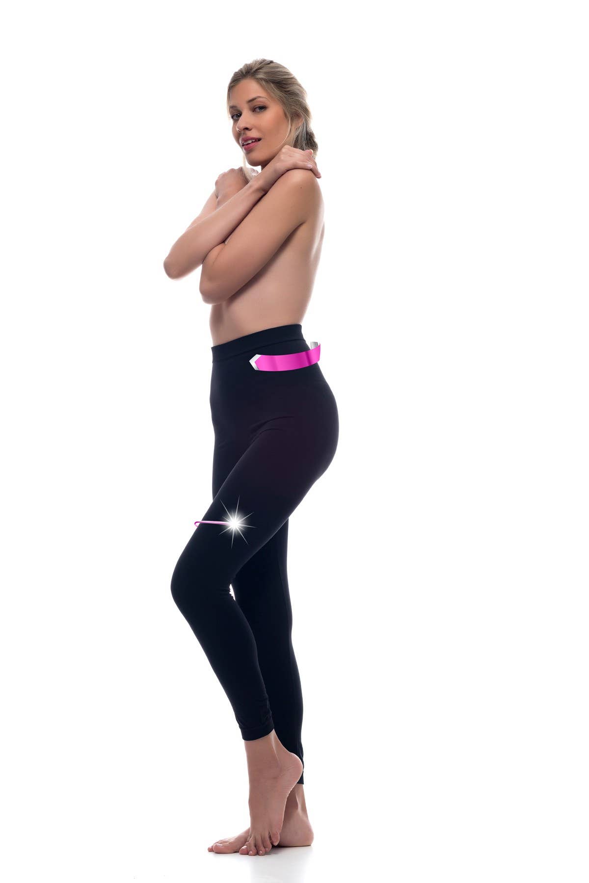 Nero Leggings Snellenti Notturni 160 Den con Azione Drenante, Nina in vendita all'ingrosso su Faire2