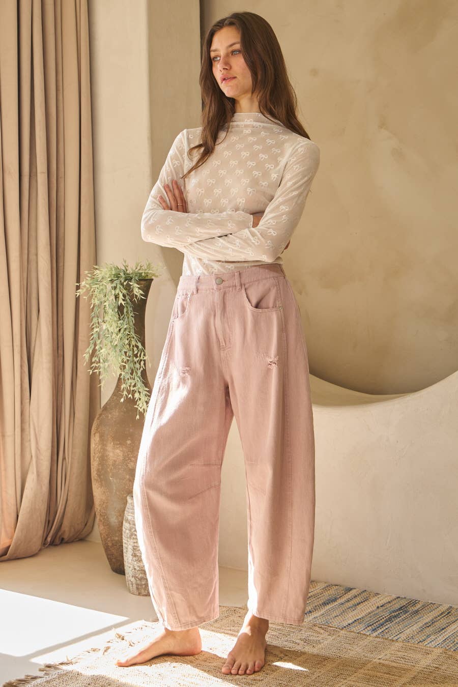 Oddi - Vendita all'ingrosso Top in maglia - Donna - Top Dolcevita in Rete Trasparente4