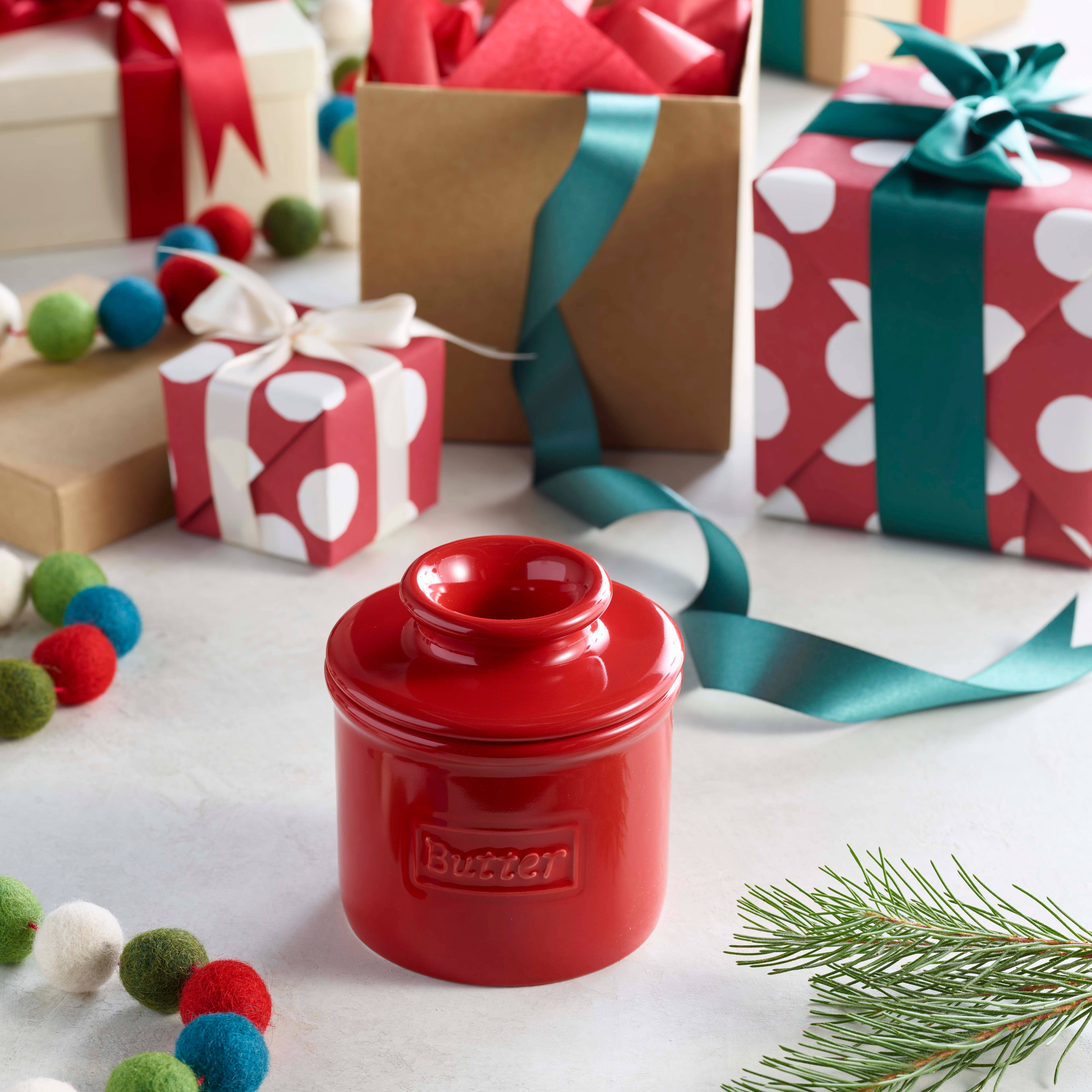 The Original Butter Bell® Crock - Wholesale Botervloot - The Original Butter Bell® Crock - Café Maraschino Rood1