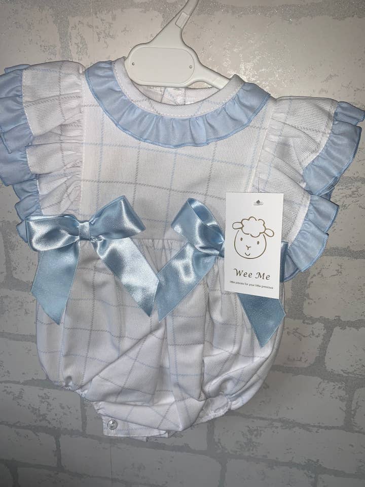 kicks&crawls boutique ltd – wholesale Bodysuit (non-footed) – Baby – Blue bow Romper