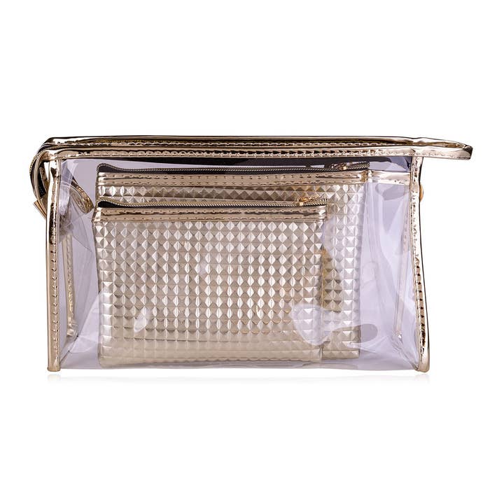 Make-uptasjeset/Toilettas Gold 2 voor wholesale door Accentra