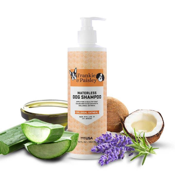 Waterless Dog Shampoo - Colloidal Oatmeal - 16oz for wholesale by Frankie & Paisley Pet Products