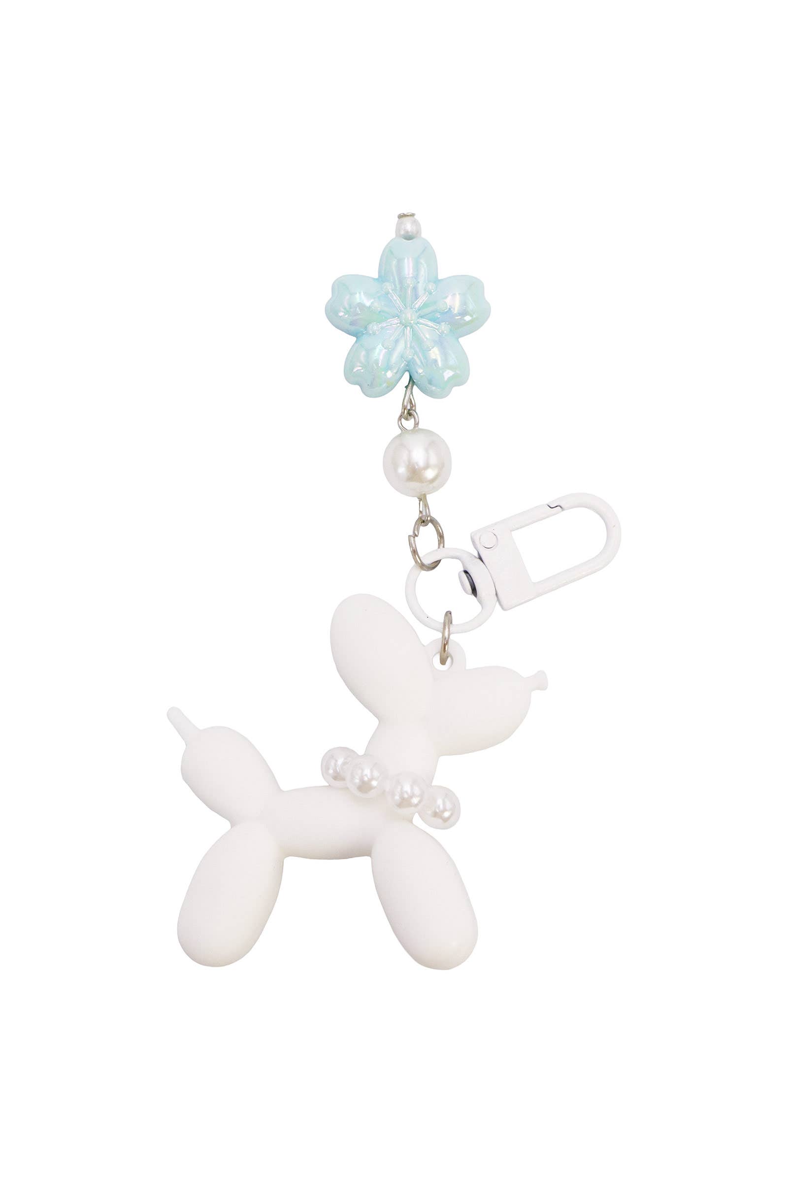 ASSORTED Matte Balloon Dog Pearlescent Resin Key Chain for wholesale on Faire11