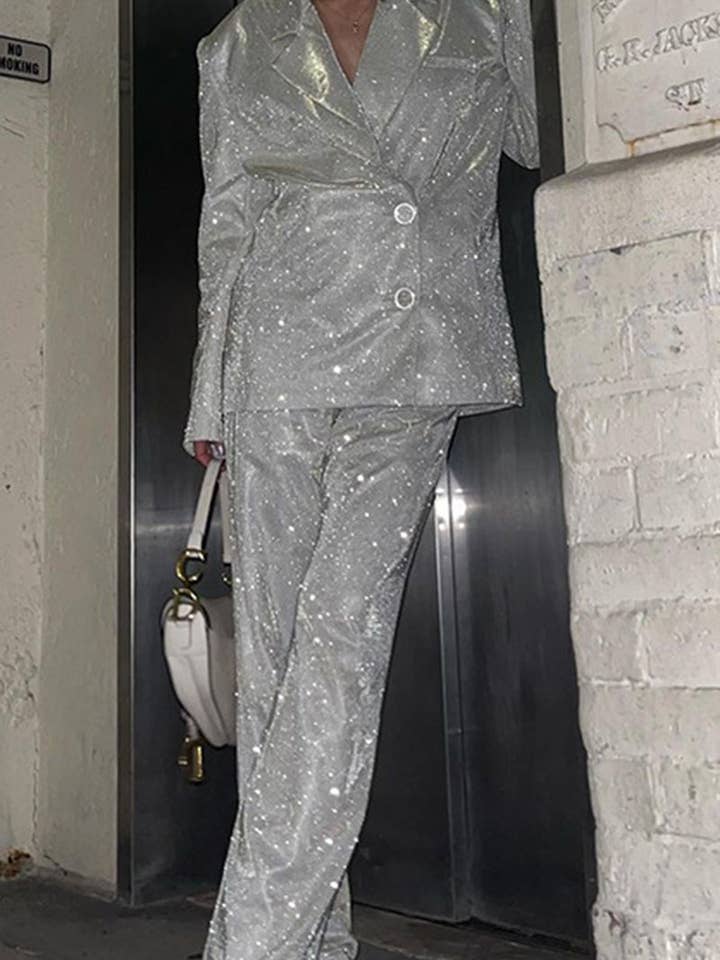 Pantalon à paillettes accrocheur pour la vente par Mccolin