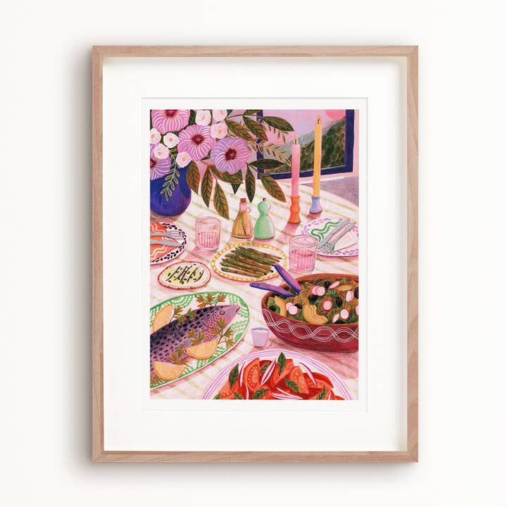 **NEW!** Mediterranean Feast Art Print for wholesale by Bonbi Forest