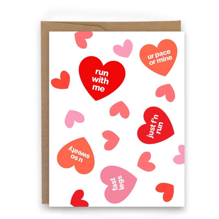 Conversation Hearts - Valentine's Day Card for wholesale by sweaty ponytales