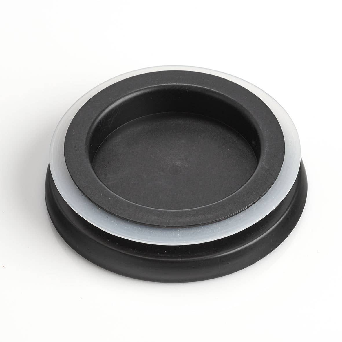 Transparent/Schwarz Vorratsglas M. Kunststoffdeckel, 350 ml, Schwarz für den Großhandel auf Faire3