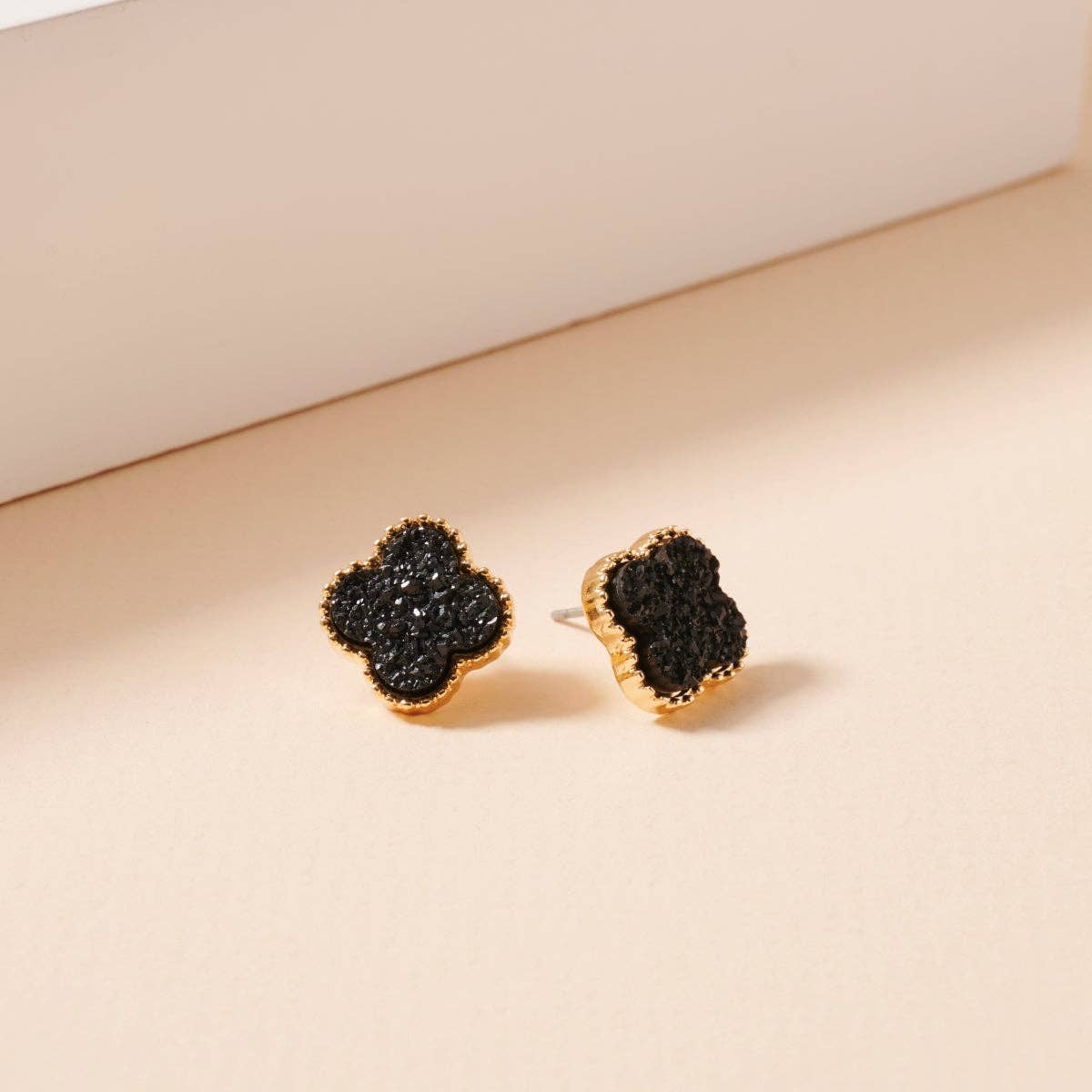Frem - Wholesale Stud/Post Earrings - Mini Druzy Flower Stud Earrings5