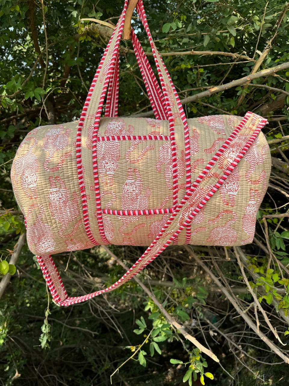 GYPSY STUDIO - Wholesale Weekender Bag - Women's - Lightweight Quilted Cotton Duffel Cotton Canvas Duffel Bag 1