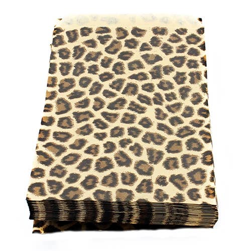 Sacs en papier pour bijoux imprimés motif guépard pour la vente par Your Fashion Wholesale