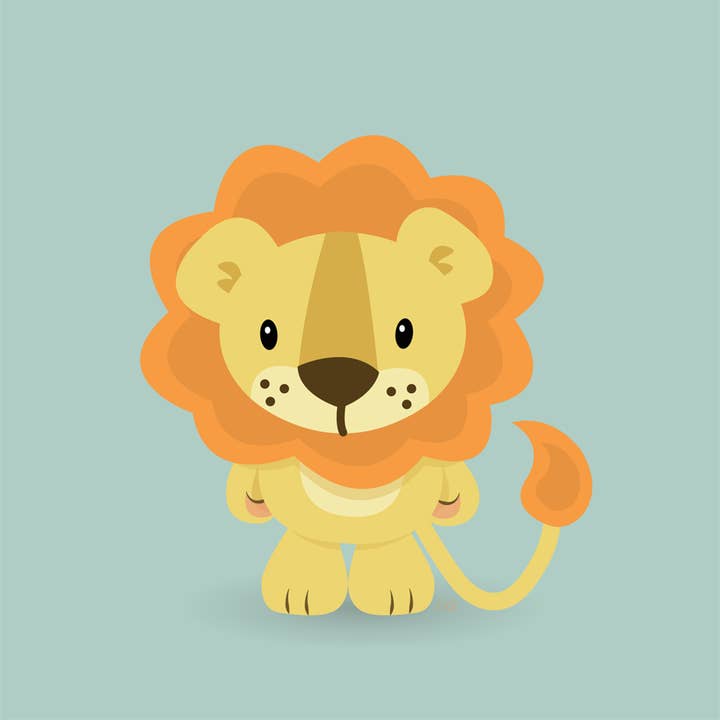 Lion pour la vente par Paper Lion Art