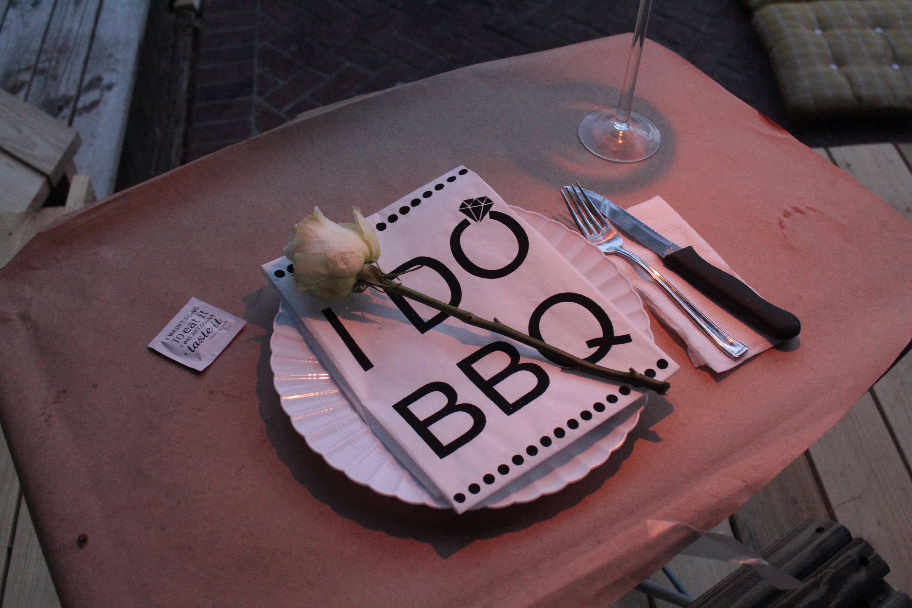 Party Bibs - Wholesale Disposable Napkin - Stock Party Bibs-I Do BBQ Diamond Design, Pack of 105