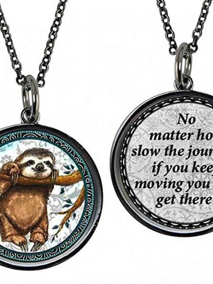 Sloth Circular Pendant voor wholesale door SPIRIT LALA LLC
