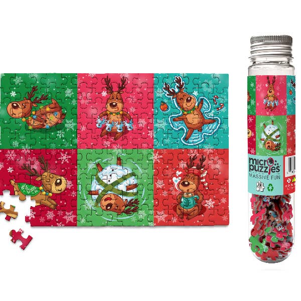 Micro Puzzles - Wholesale Puzzle - Adult - HOLIDAYS REINDEER GAMES Impulse stocking stuffer gift puzzle