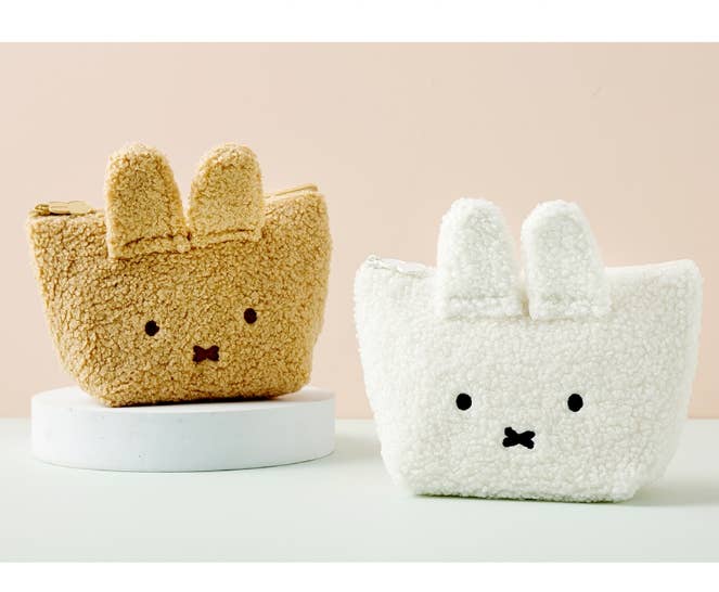 K-Wonderland - Wholesale Pencil Case/Pouch - Miffy Face Fuzzy Cozy Multi Pouch 1