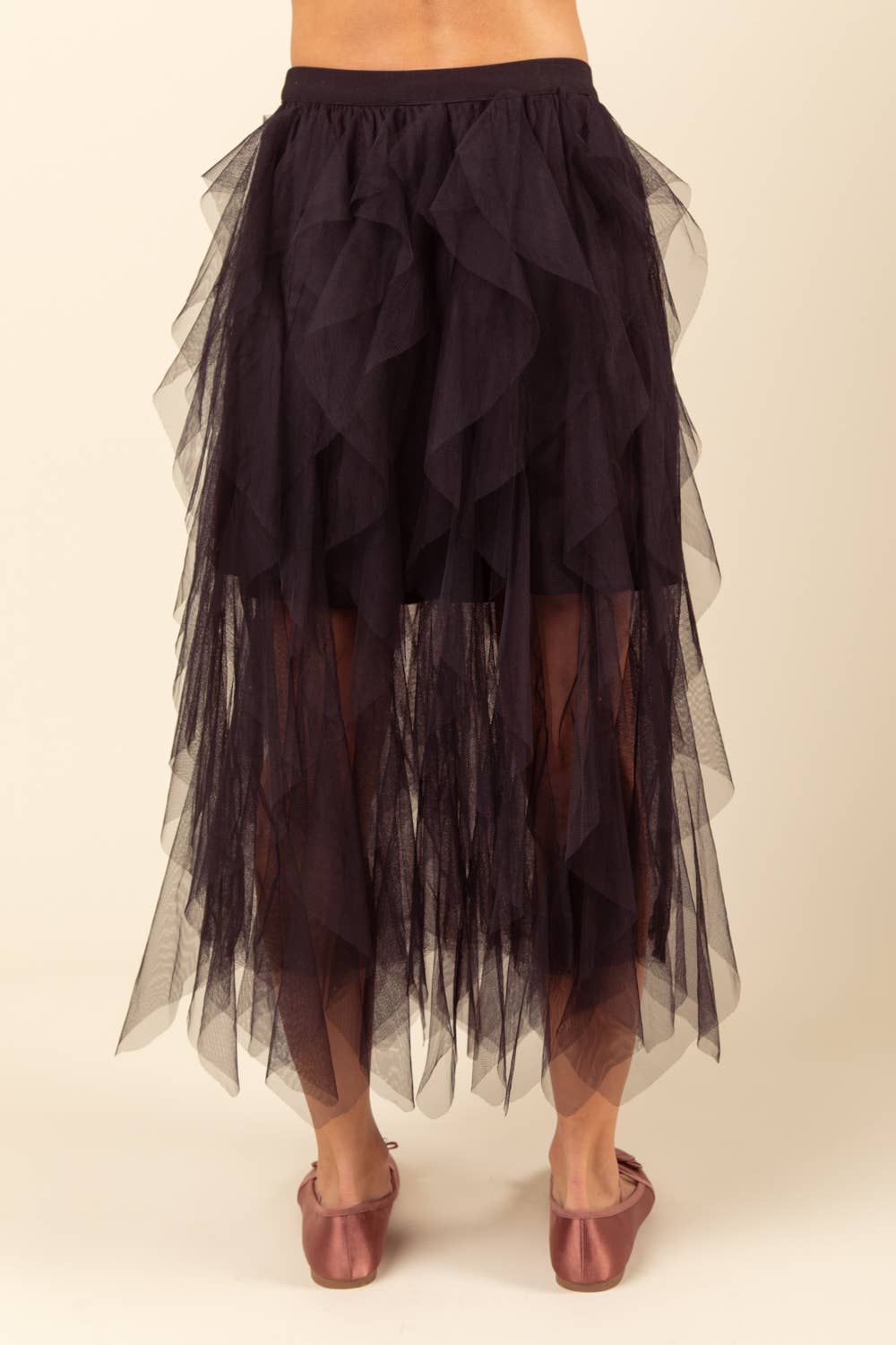 VERY J - Wholesale Rok - Dames - VERY J Barbie gelaagde tule midi-rok met waterval en elastische taille16