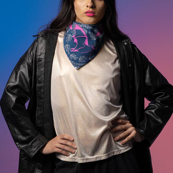 Acorn & Artisan - Wholesale Bandana - Unisex - Bat Bandana | Long-Nosed Bat Nature Accessory5