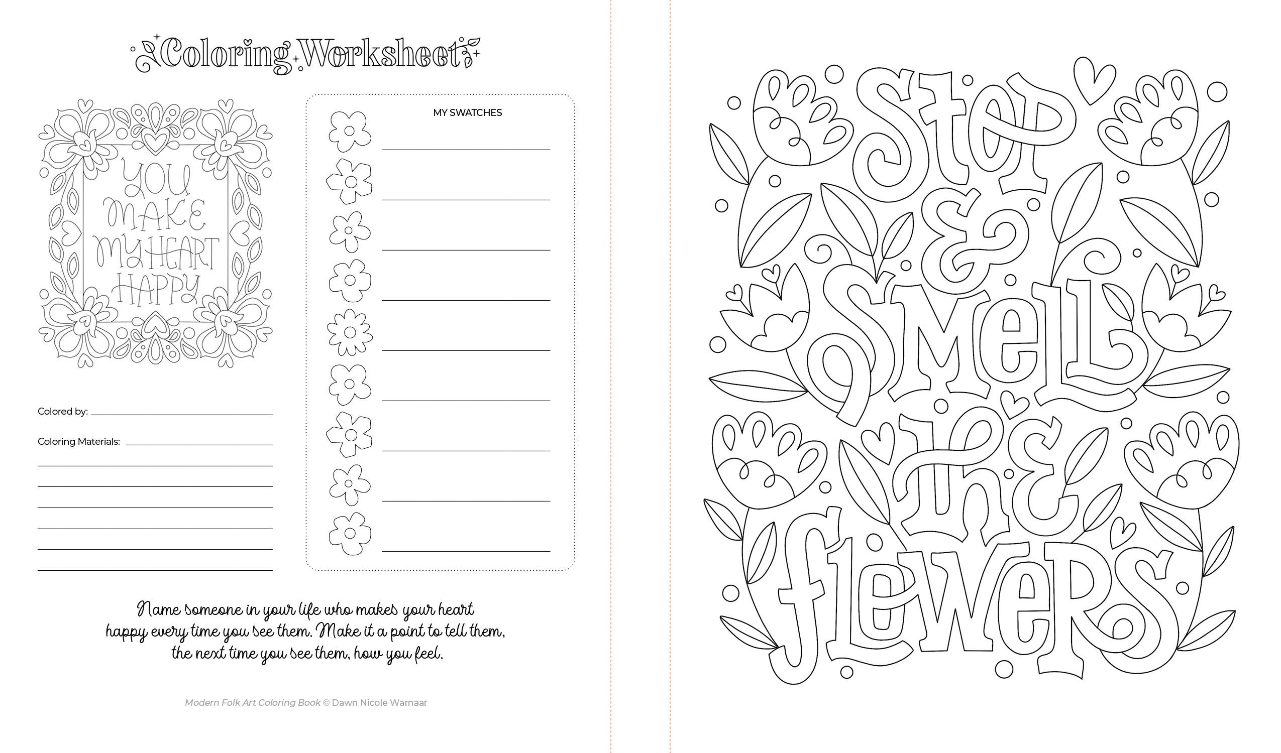 Better Day Books – Engroshandel Malebog - Voksen – Modern folkelig kunst malebog: 60 mønstre til glæde og kreativitet8