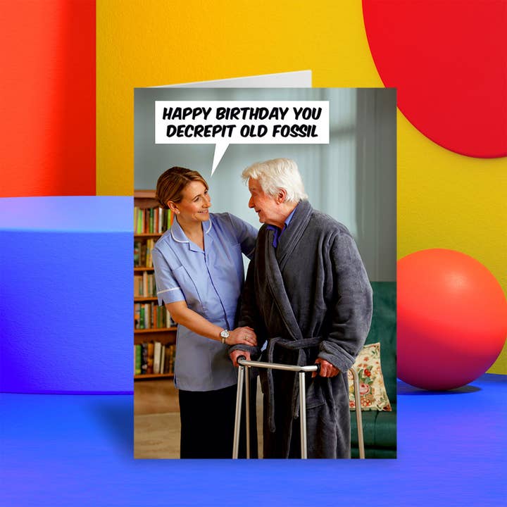 Dean Morris Cards - Wholesale Birthday Card - Decrepit old fossil Greeting Card