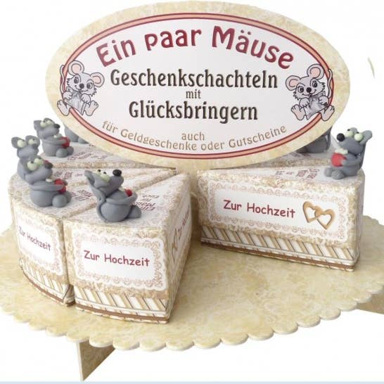 Geschenkschachtel-Set "Hochzeitsmäuse" (24 Stk/2-fach sort für den Großhandel von Hergo Creation GmbH