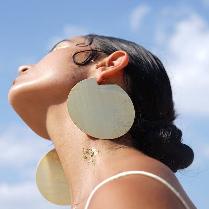 Laka Luka - Wholesale Hoop Earrings - Oversized African Geometric Statement Large Hoop Earrings6