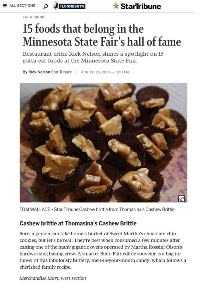 Thomasina's Cashew Brittle - Wholesale Brittle - Thomasina's Cashew Brittle - 4.5 oz Standup Pouch2