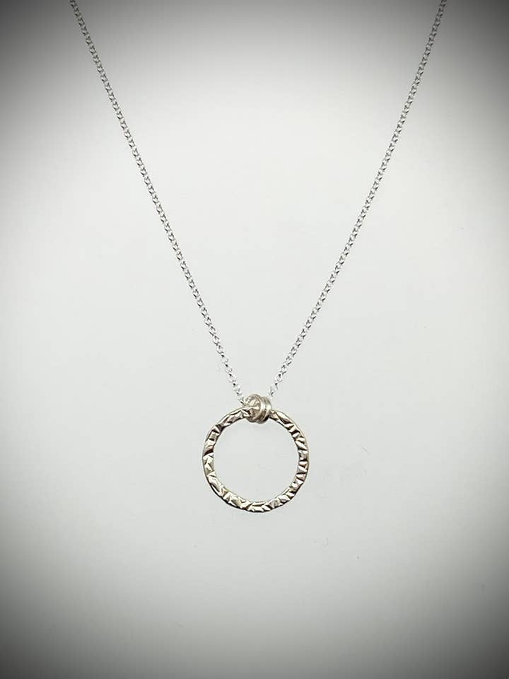 Sterling Circle Necklace Medium Size for wholesale by Morgan McGeehan Designs