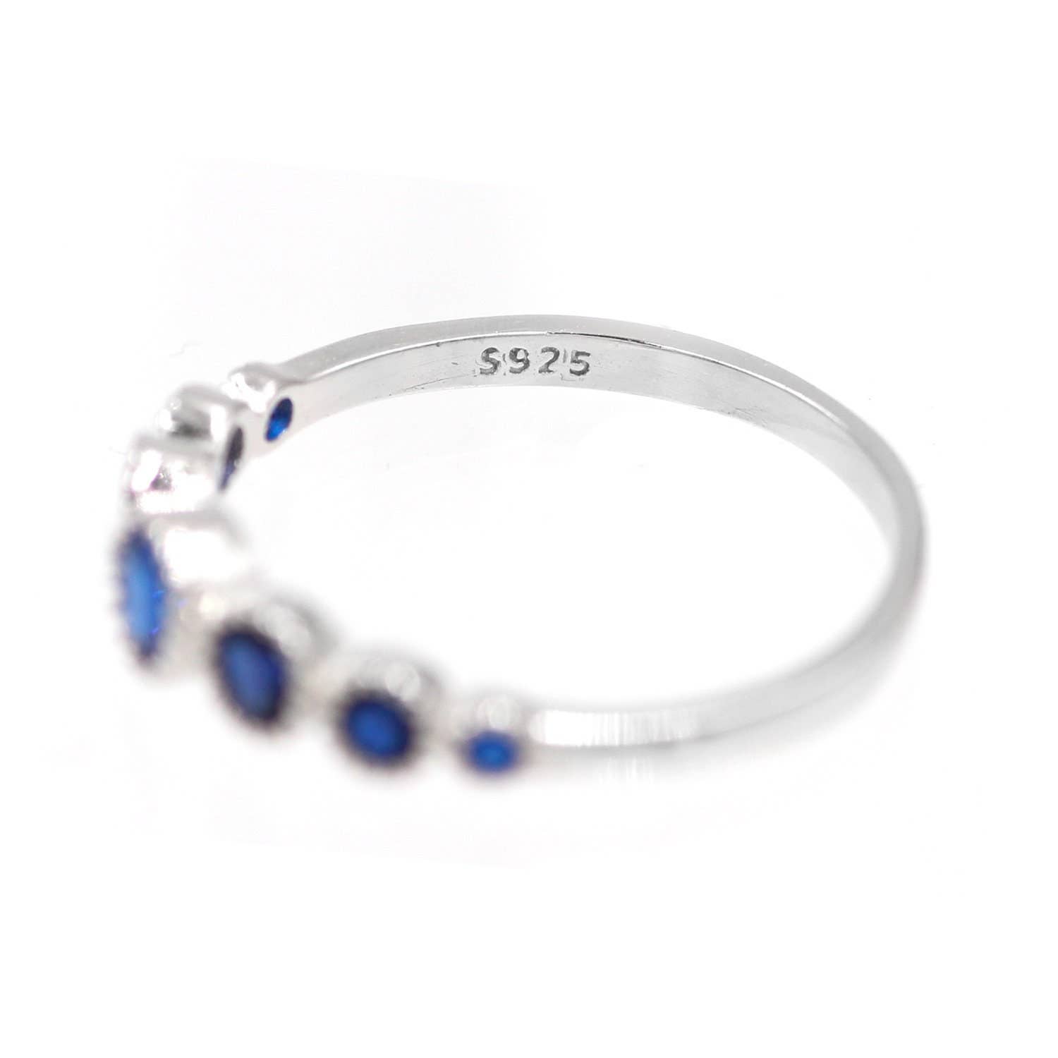 Awaken - Wholesale Multi-Stone Ring - Ring with Blue Crystals Silver 925 - ASL-0611