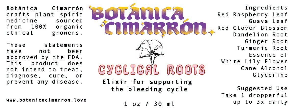 Bótanica Cimarrón - Wholesale Oral Supplement/Vitamin - Cyclical Roots | Organic Herbal Tonic for Menstruation3